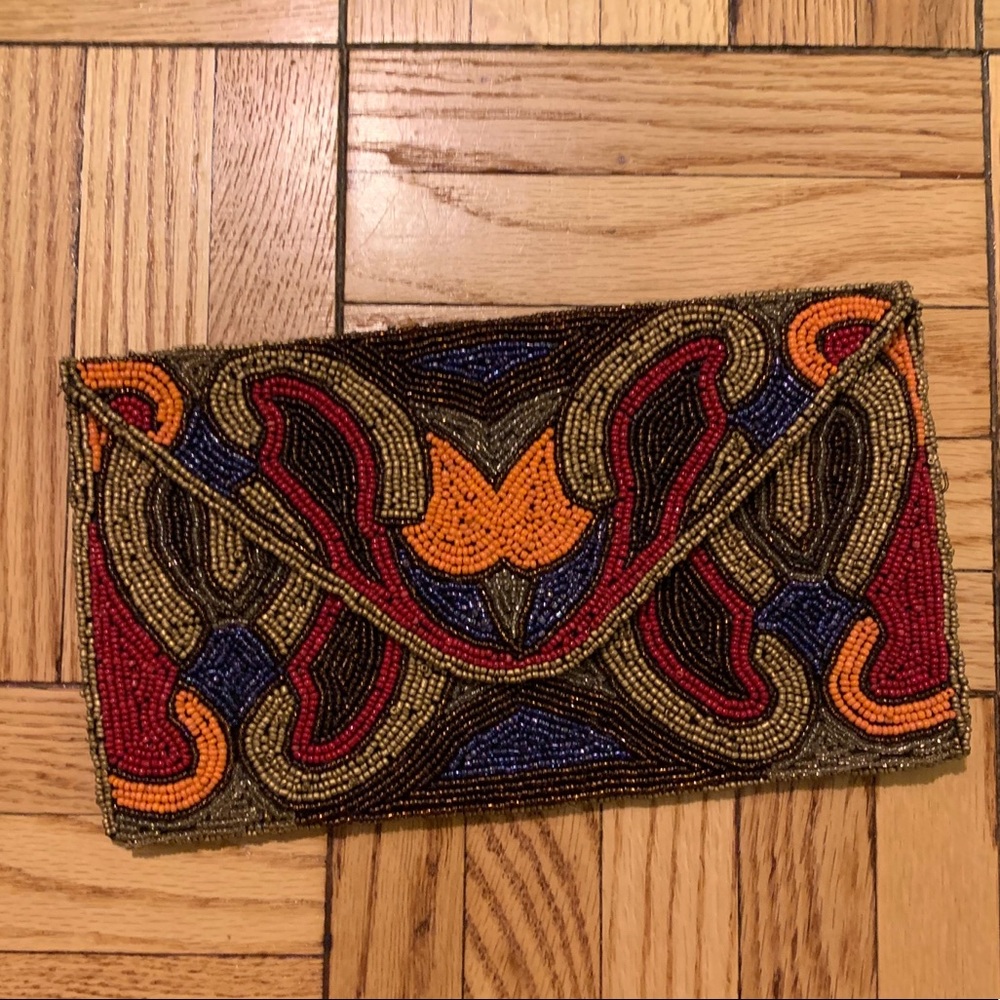 New, fully beaded clutch bag!